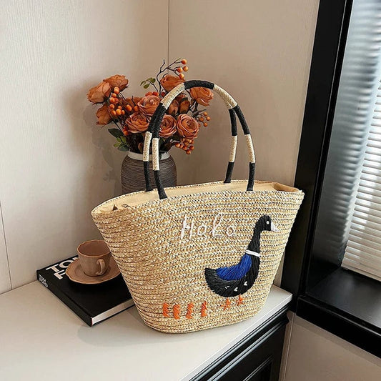Embroidered Straw Bags-The Straw Bag