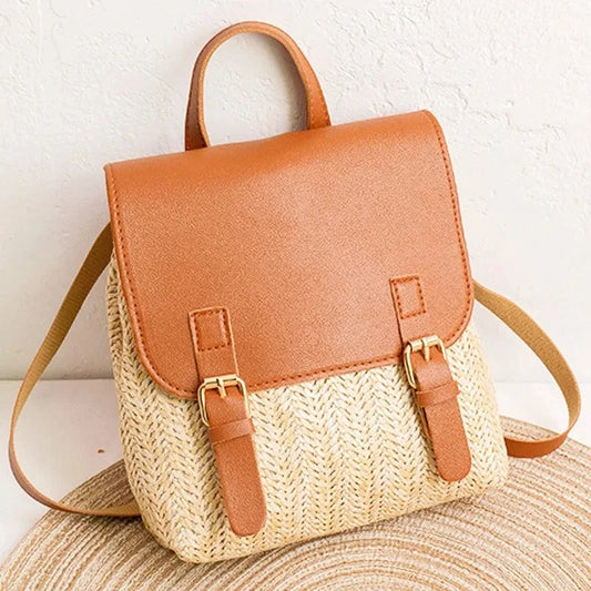 Mini Straw Backpack | Fanny-The Straw Bag